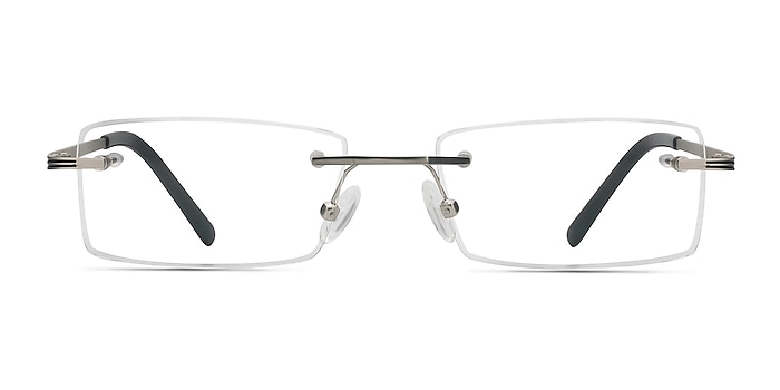 Evasive Silver Metal Eyeglass Frames from EyeBuyDirect