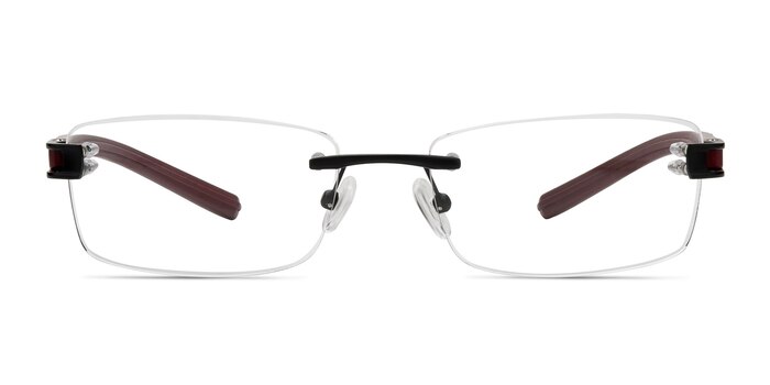 Flow Black Burgundy Acetate Eyeglass Frames from EyeBuyDirect