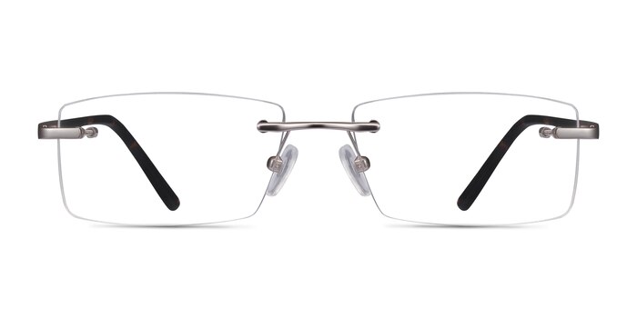 Noble Rectangle Silver Rimless Eyeglasses | Eyebuydirect