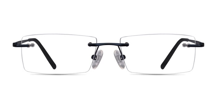 Regis Blue Metal Eyeglass Frames from EyeBuyDirect