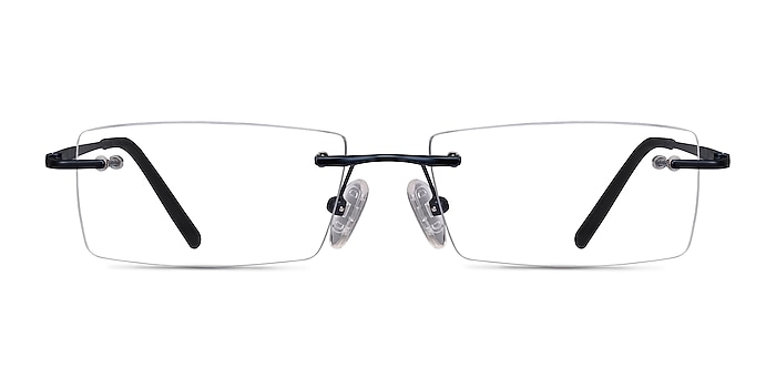 Regis Blue Metal Eyeglass Frames from EyeBuyDirect