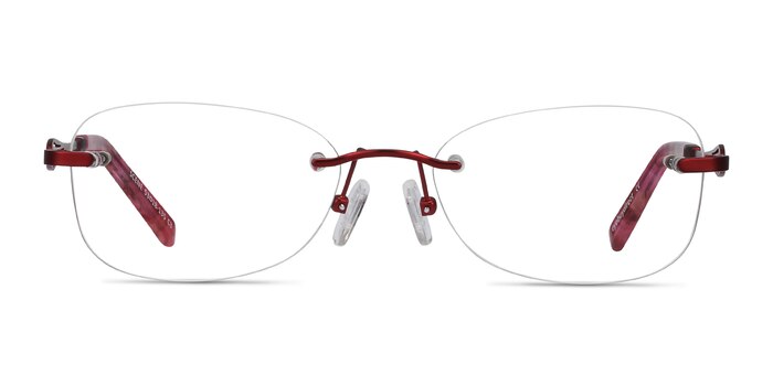 Scene Red Metal Eyeglass Frames from EyeBuyDirect