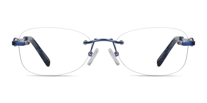 Scene Blue Metal Eyeglass Frames from EyeBuyDirect