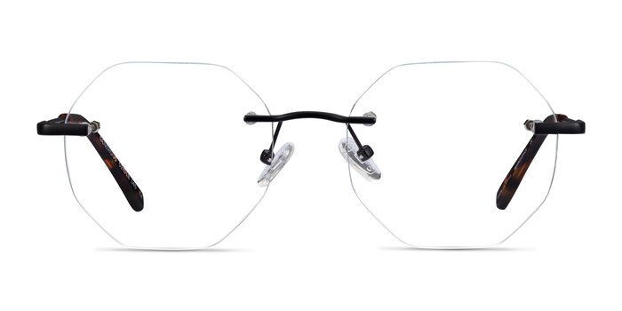 Generous Matte Black Metal Eyeglass Frames from EyeBuyDirect
