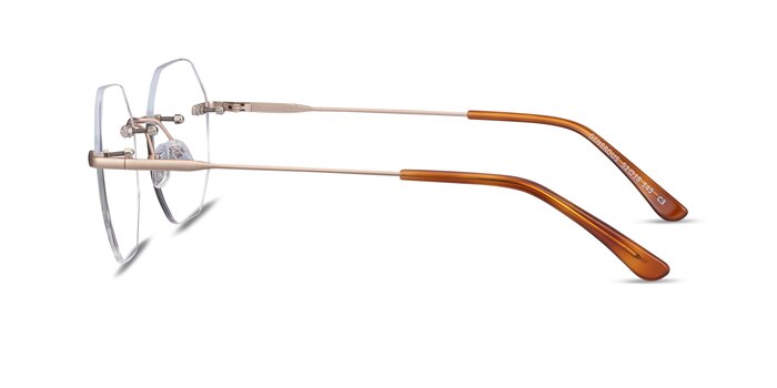 Generous Matte Gold Metal Eyeglass Frames from EyeBuyDirect