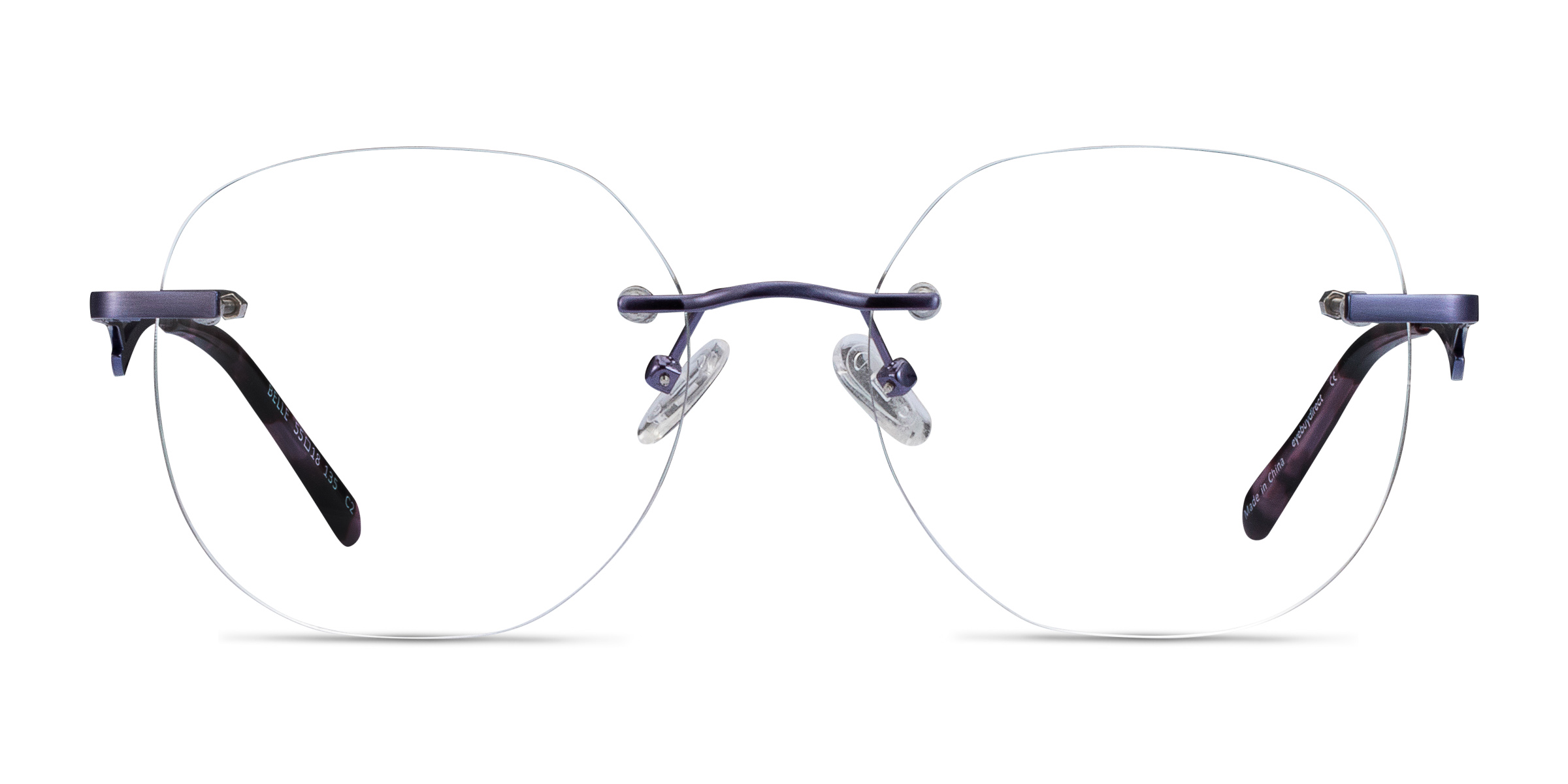 Belle Square Purple Glasses for Women Eyebuydirect