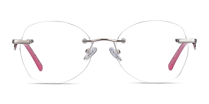 Ajar Silver Metal Eyeglass Frames from EyeBuyDirect