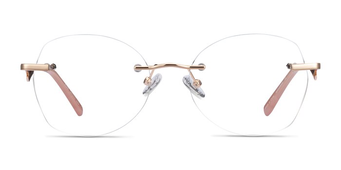 Ajar Gold Metal Eyeglass Frames from EyeBuyDirect