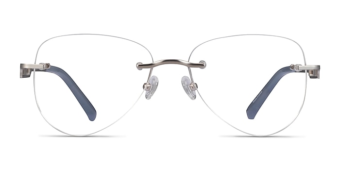 Ride Silver Light Gray Métal Montures de lunettes de vue d'EyeBuyDirect