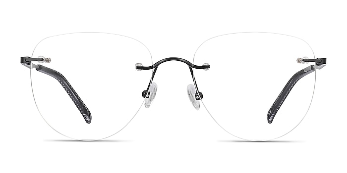 Ritzy Black Metal Eyeglass Frames from EyeBuyDirect