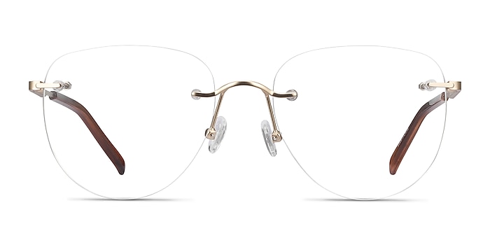 Ritzy Gold Metal Eyeglass Frames from EyeBuyDirect