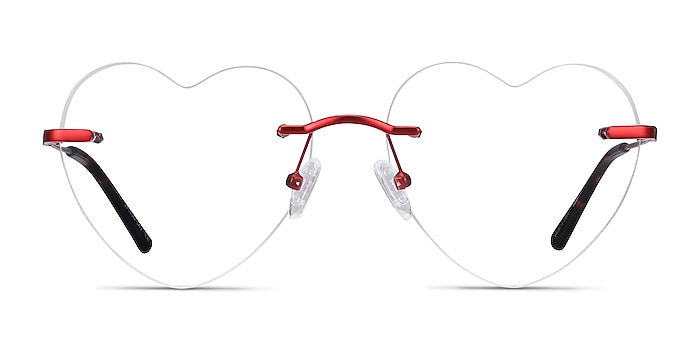 Amore Burgundy Metal Eyeglass Frames from EyeBuyDirect