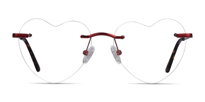 Amore Red Metal Eyeglass Frames from EyeBuyDirect