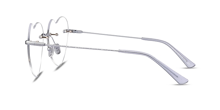 Spark Glitter Silver Métal Montures de lunettes de vue d'EyeBuyDirect