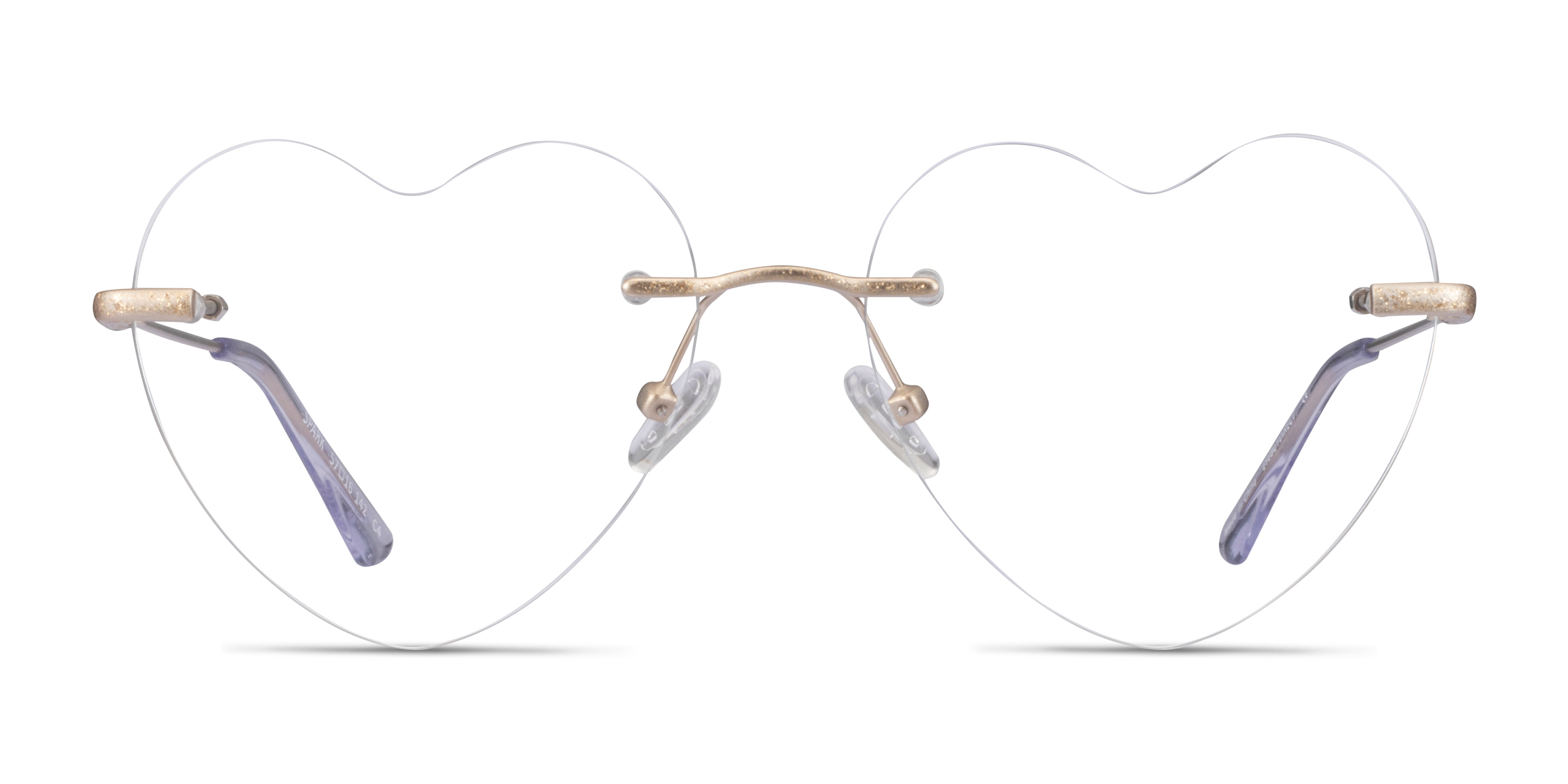 Spark Heart Glitter Gold Glasses for Women Eyebuydirect