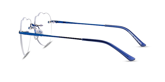 Outlook Blue Metal Eyeglass Frames from EyeBuyDirect