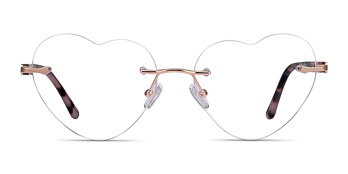 Poem Shiny Rose Gold Metal Eyeglass Frames from EyeBuyDirect