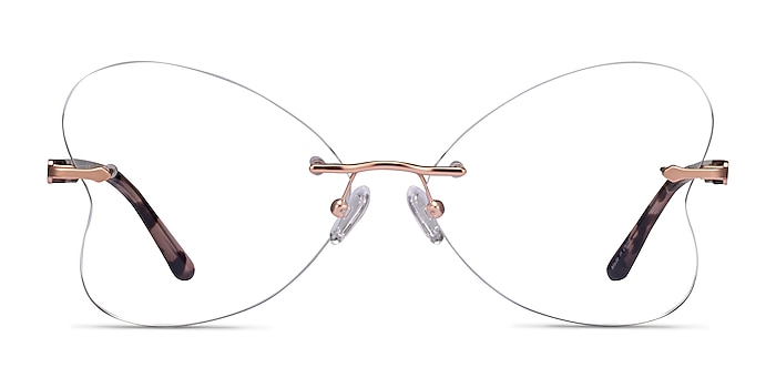 Wish Matt Rose Gold Metal Eyeglass Frames from EyeBuyDirect