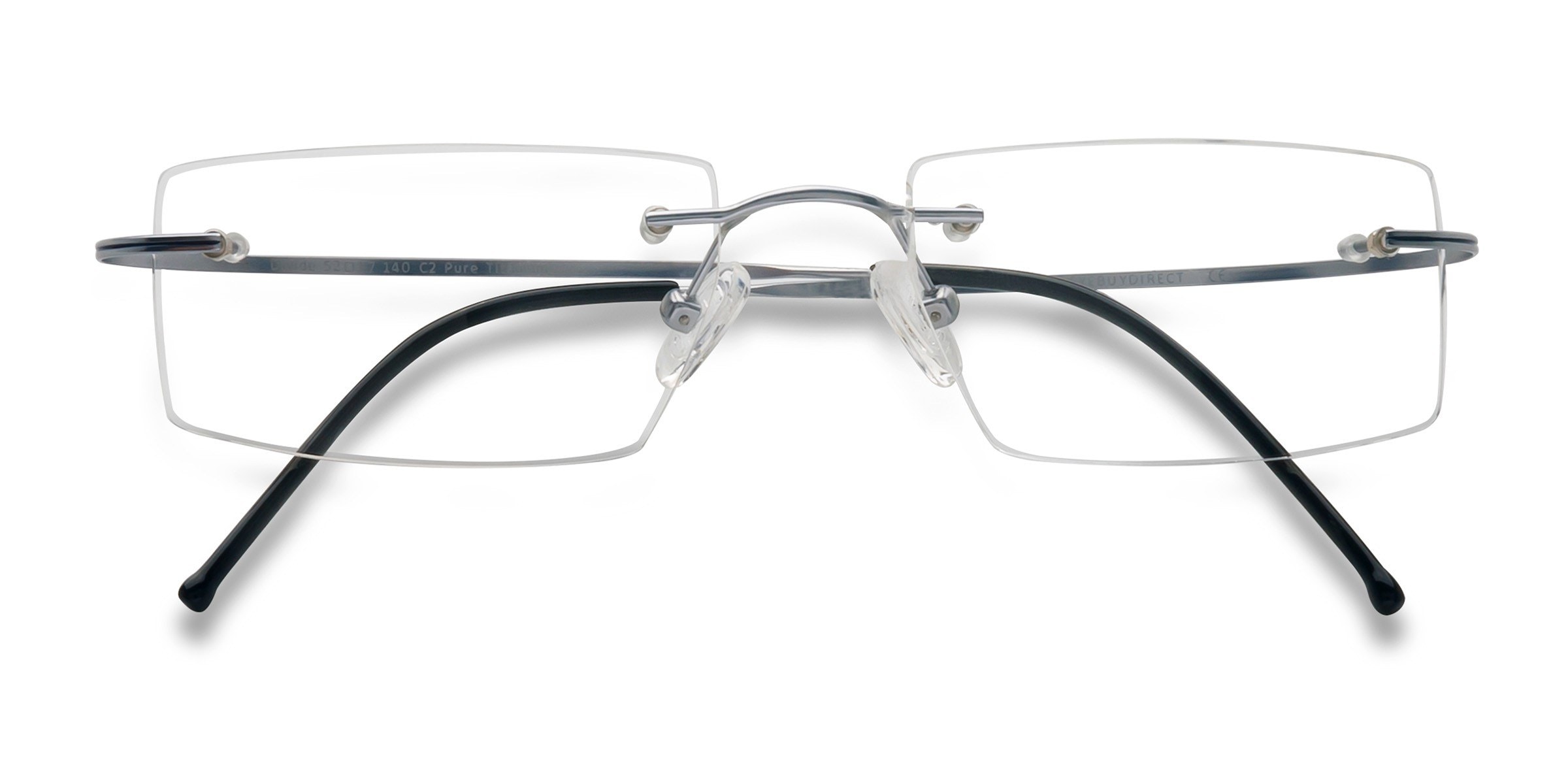 Divide Rectangle Gray Rimless Eyeglasses | Eyebuydirect Canada