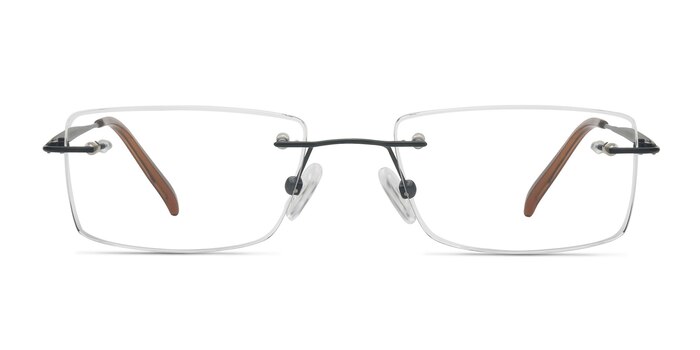 Wheeler Black Titanium Eyeglass Frames from EyeBuyDirect