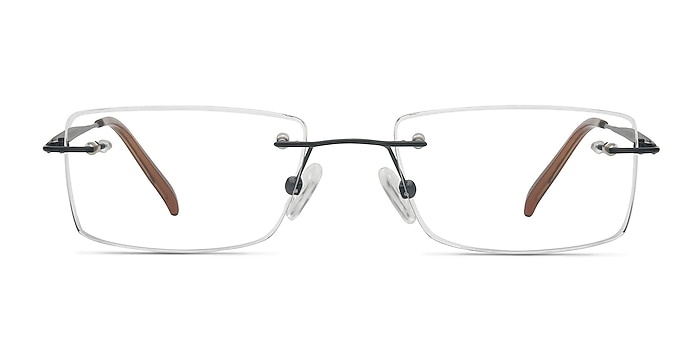 Wheeler Black Titanium Eyeglass Frames from EyeBuyDirect