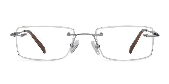 Wheeler Silver Titanium Eyeglass Frames from EyeBuyDirect
