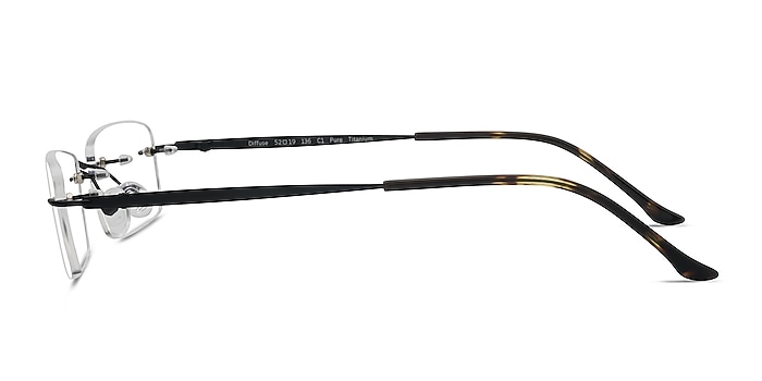 Diffuse Noir Titane Montures de lunettes de vue d'EyeBuyDirect