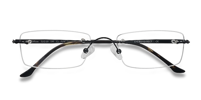 Black Diffuse -  Lightweight Titanium Eyeglasses