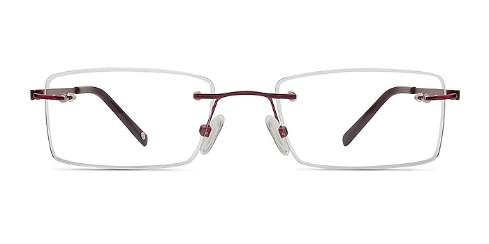 Pinnacle Red Titanium Eyeglass Frames from EyeBuyDirect