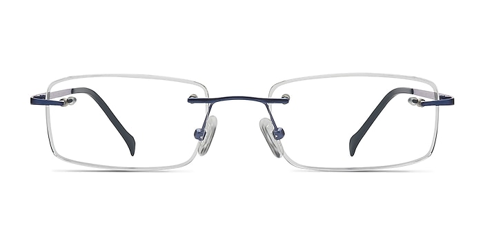 Paragon Bleu marine  Titane Montures de lunettes de vue d'EyeBuyDirect