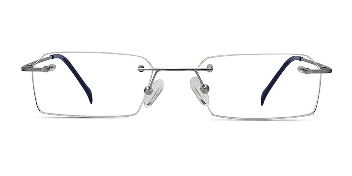 Floe Argenté Titane Montures de lunettes de vue d'EyeBuyDirect