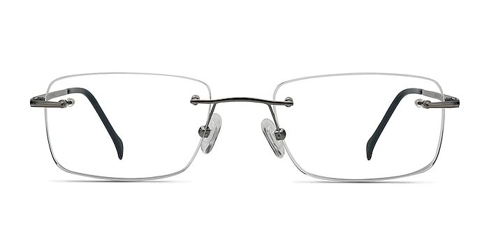 Lupin Silver Titanium Eyeglass Frames from EyeBuyDirect