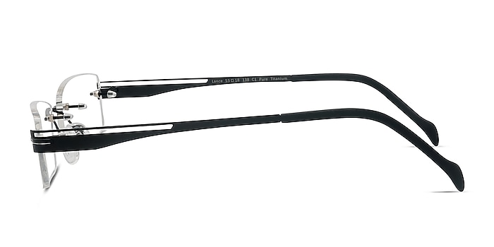 Lance Black Titanium Eyeglass Frames from EyeBuyDirect