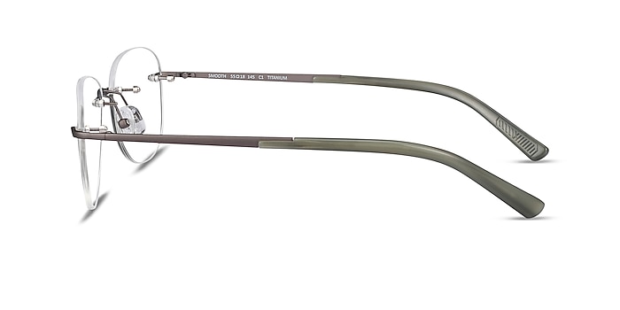 Smooth Dark Gunmetal Titane Montures de lunettes de vue d'EyeBuyDirect