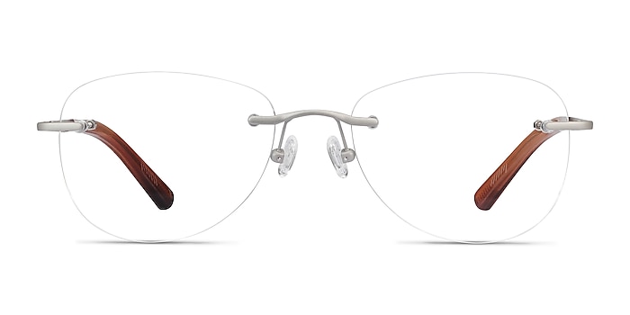 Smooth Argenté Titane Montures de lunettes de vue d'EyeBuyDirect