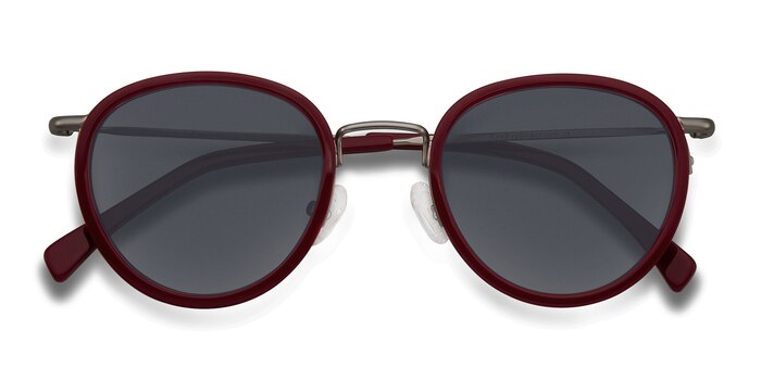 Red Siena -  Vintage Acetate, Metal Sunglasses