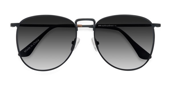 Fume prescription sunglasses (Black) - 16815 - Contact Lenses Black Fume evokes the classic aviator form to crea sku 16815