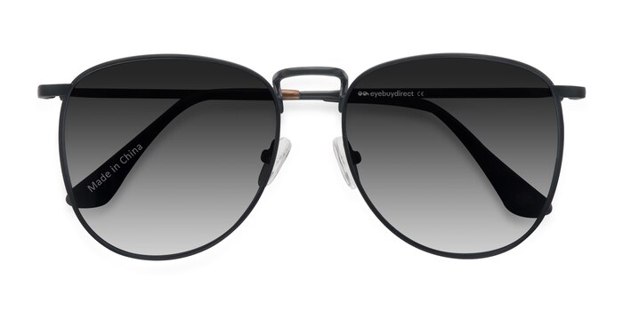 Black Fume -  Vintage Metal Sunglasses