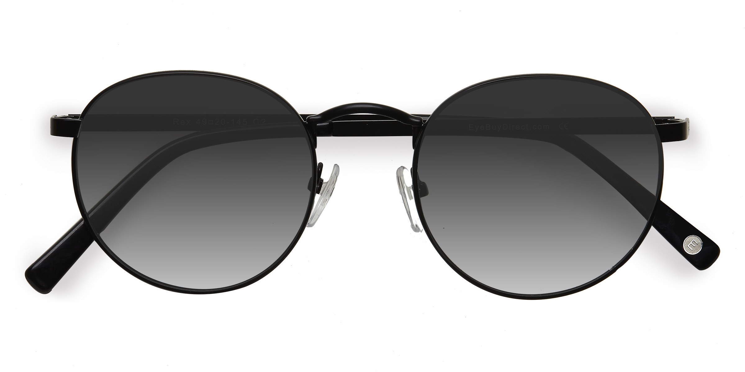 Rex - Round Navy Frame Prescription Sunglasses | Eyebuydirect
