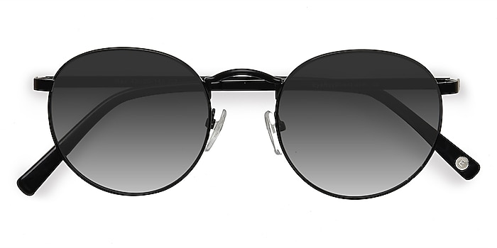 Matte Black Rex -  Metal Sunglasses