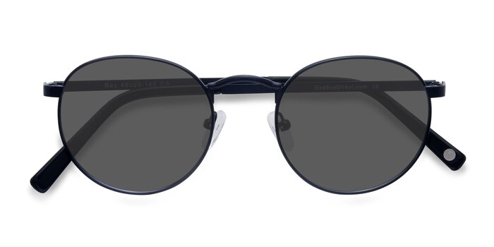  Navy  Rex -  Metal Sunglasses