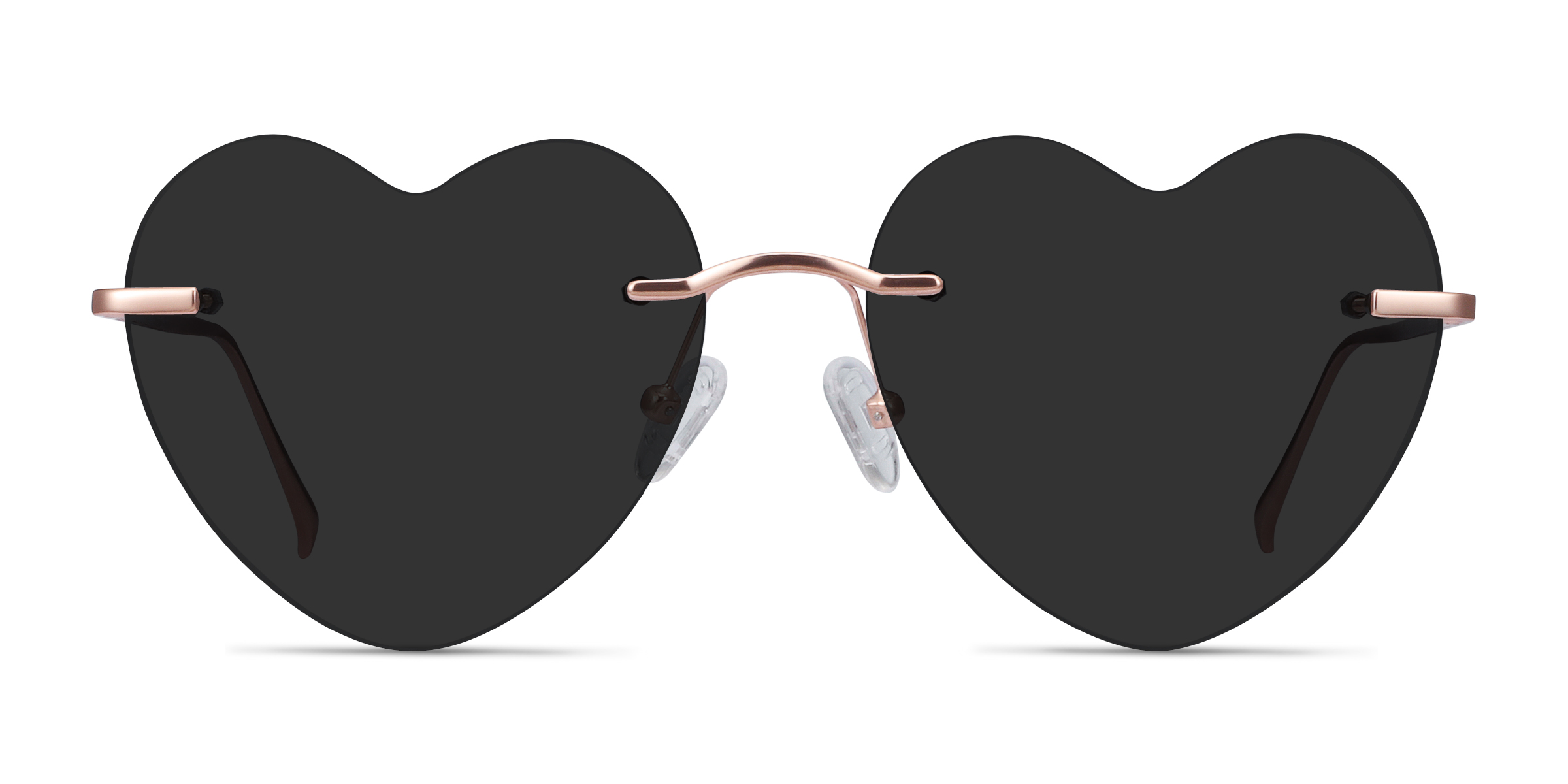 Sun Amore Heart Rose Gold Frame Prescription Sunglasses Eyebuydirect