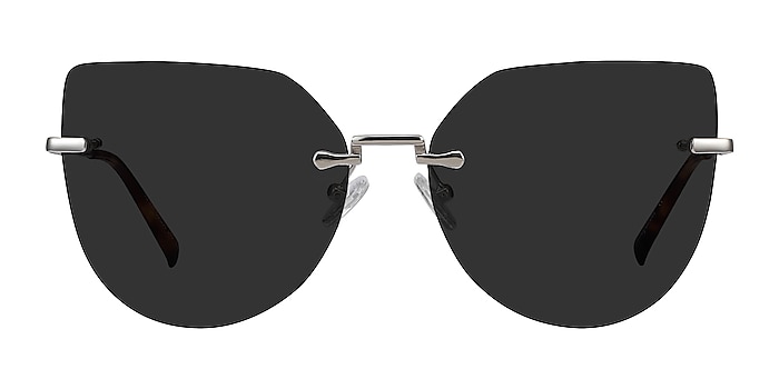 Toyah Silver Metal Sunglass Frames from EyeBuyDirect