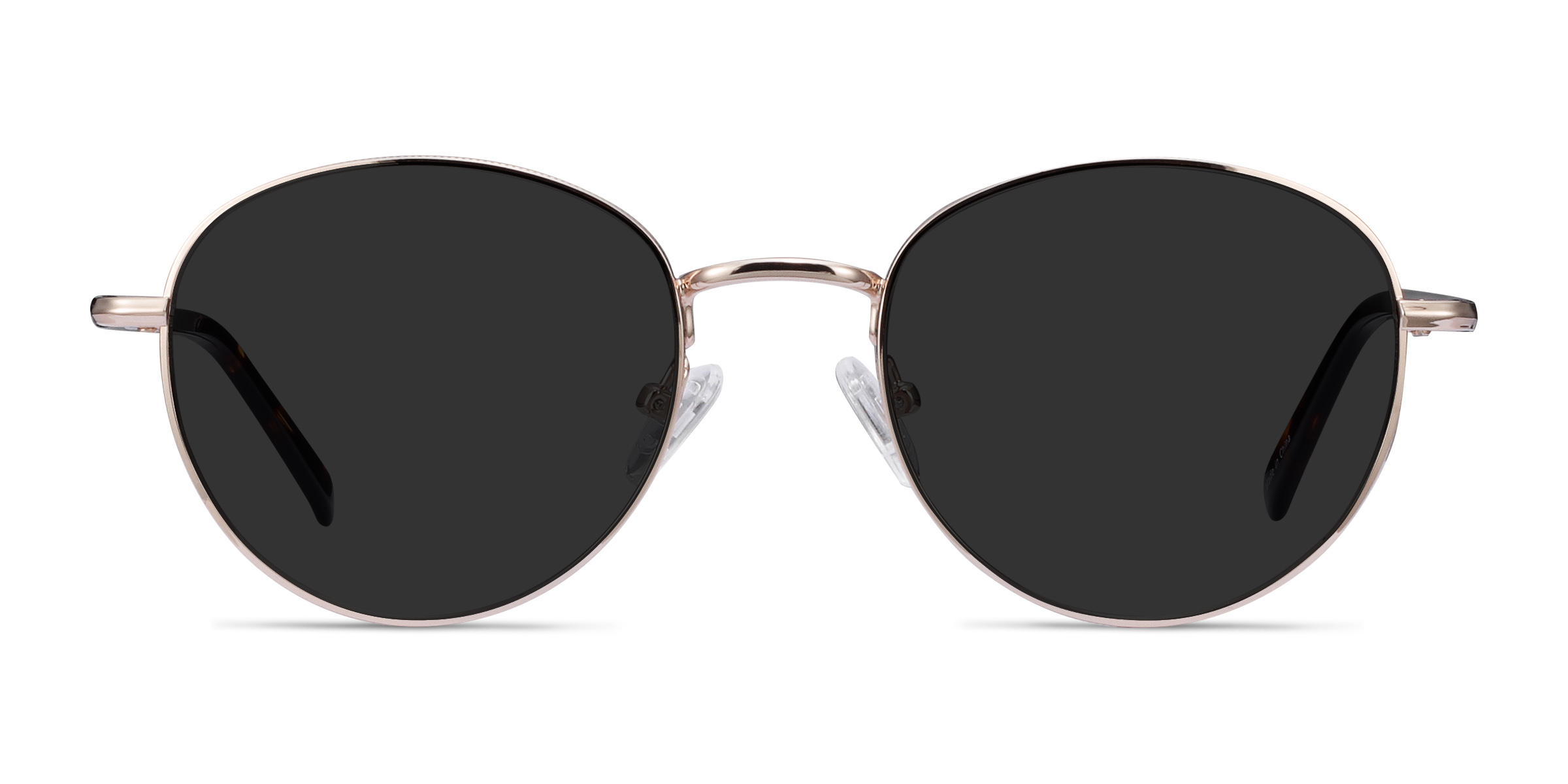 Span - Round Gold Frame Prescription Sunglasses | Eyebuydirect