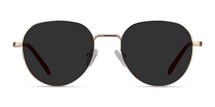 Event - Round Gold Frame Prescription Sunglasses | EyeBuyDirect