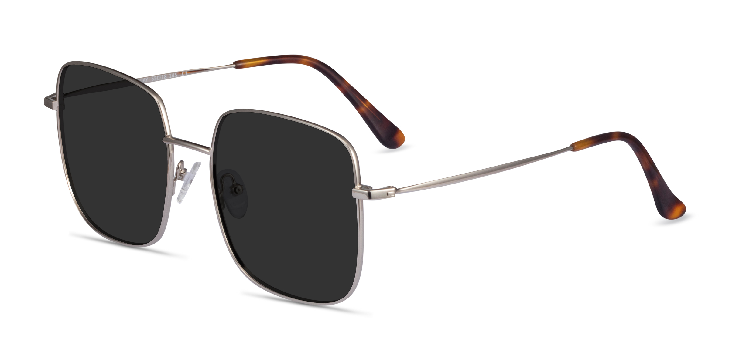 Sunday Square Silver Frame Sunglasses For Men Eyebuydirect