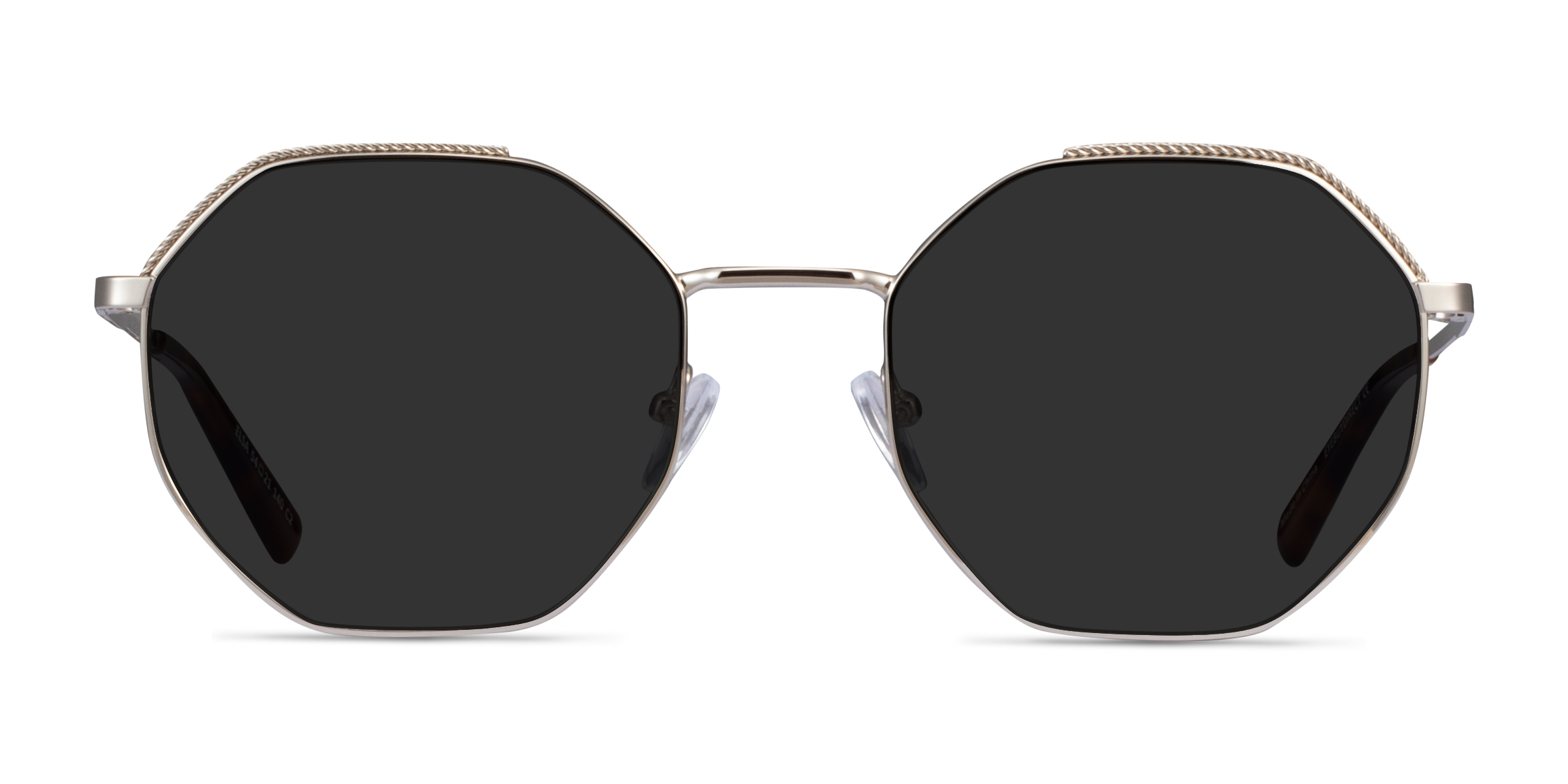 Elsa - Geometric Silver Frame Prescription Sunglasses | Eyebuydirect