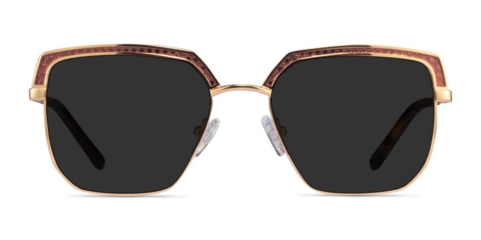 Inventus Brown Gold Metal Sunglass Frames from EyeBuyDirect