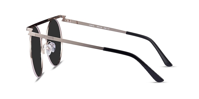 Lineal Light Gold Metal Sunglass Frames from EyeBuyDirect