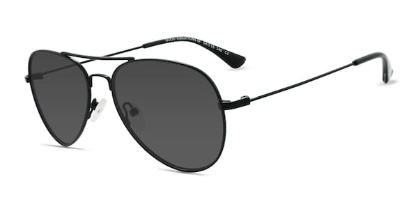 Black Good Vibrations -  Metal Sunglasses